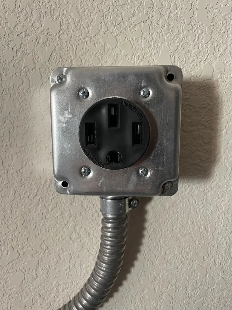 NEMA 14-50 outlet installed for Electrical Panel Upgrade in Novato